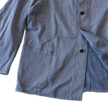 Load image into Gallery viewer, ~ 1950's FRENCH NAVY STRIPE COTTON JACKET (MEDIUM)
