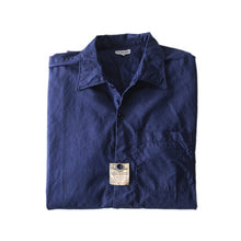 Load image into Gallery viewer, NOS 1940's FRENCH INDIGO LINEN SHIRT (LARGE)