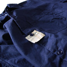 Load image into Gallery viewer, NOS 1940's FRENCH INDIGO LINEN SHIRT (LARGE)
