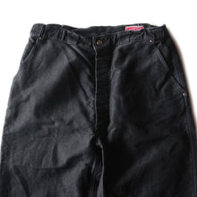 Load image into Gallery viewer, 1960's "LIVRADOR" FRENCH BLACK MOLESKIN WORK TROUSER (W32)