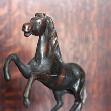 Load image into Gallery viewer, ANTIQUE JAPANNED HORSE BRASS ORNAMENT