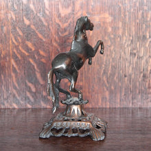 Load image into Gallery viewer, ANTIQUE JAPANNED HORSE BRASS ORNAMENT