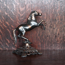 Load image into Gallery viewer, ANTIQUE JAPANNED HORSE BRASS ORNAMENT
