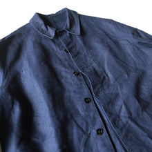 Load image into Gallery viewer, NOS 1940's FRENCH INDIGO LINEN WORK JACKET (LARGE)