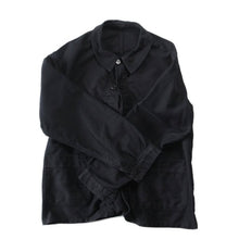 Load image into Gallery viewer, 1950's FRENCH BLACK MOLESKIN WORK JACKET (LARGE) MINT CONDITION