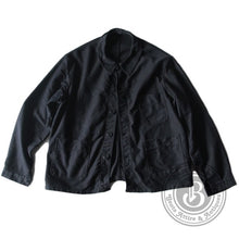 Load image into Gallery viewer, 1950's FRENCH BLACK MOLESKIN WORK JACKET (LARGE) MINT CONDITION