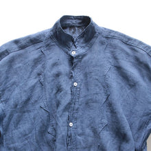 Load image into Gallery viewer, FRENCH INDIGO LINEN PULLOVER SHIRTS (UNISEX)