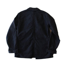 画像をギャラリービューアに読み込む, 1950's V-POCKET FRENCH BLACK MOLESKIN JACKET (MEDIUM) MINT CONDITION