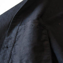 画像をギャラリービューアに読み込む, 1950's V-POCKET FRENCH BLACK MOLESKIN JACKET (MEDIUM) MINT CONDITION