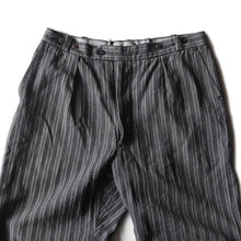 Load image into Gallery viewer, ~ 1940's FRENCH STRIPE WORK COTTON SLACKS (W32)