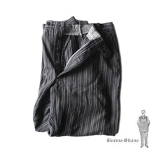 Load image into Gallery viewer, ~ 1940's FRENCH STRIPE WORK COTTON SLACKS (W32)
