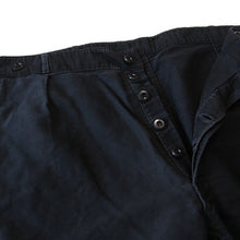 Load image into Gallery viewer, ~ 1950's FRENCH BLACK MOLESKIN WORK TROUSER (W34.5)