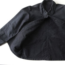 画像をギャラリービューアに読み込む, 1950's FRENCH BLACK MOLESKIN WORK JACKET (MEDIUM) MINT CONDITION