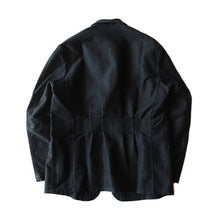 画像をギャラリービューアに読み込む, 1940's FRENCH BLACK MOLESKIN BACKSTRAP WORK JACKET (LARGE) MINT CONDITION