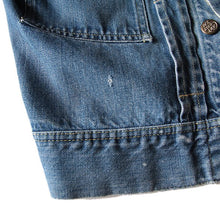 画像をギャラリービューアに読み込む, 1950's "CANT BUSTEM" 2ND TYPE DENIM JACKET (MEDIUM)