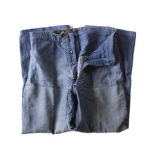 Load image into Gallery viewer, 1940's "LE MONT ST MICHEL" FADED PATCHWORK MOLESKIN PANTS (W32)