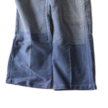Load image into Gallery viewer, 1940's "LE MONT ST MICHEL" FADED PATCHWORK MOLESKIN PANTS (W32)