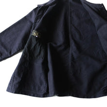 Load image into Gallery viewer, 1950's FRENCH V-POCKET BLACK MOLESKIN WORK JACKET (LARGE) MINT CONDITION