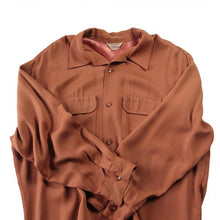 Load image into Gallery viewer, 1950's "PENNEY'S" RAYON BOX L / S SHIRT (X-LARGE)