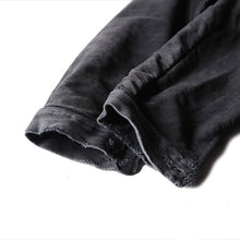 画像をギャラリービューアに読み込む, 1930's〜 "LE ST PIERRE" BLACK MOLESKIN JACKET WITH EXTRA SMALL V-POCKET (MEDIUM)