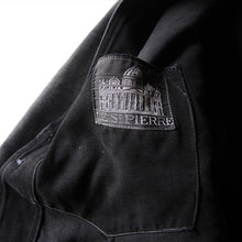 画像をギャラリービューアに読み込む, 1930's〜 "LE ST PIERRE" BLACK MOLESKIN JACKET WITH EXTRA SMALL V-POCKET (MEDIUM)