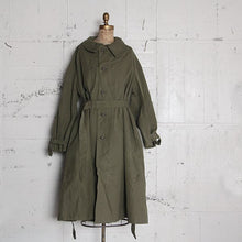 画像をギャラリービューアに読み込む, N.O.S 1940's〜 "FRENCH ARMY" MOTOR CYCLE OVER COAT (SIZE 2 MEDIUM-LARGE)