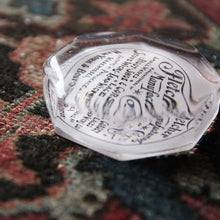 Load image into Gallery viewer, ANTIQUE ADVERTISING GLASS PAPER WEIGHT