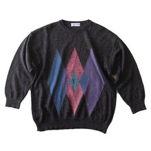 画像をギャラリービューアに読み込む, OLD ARGYLE PATTERN WOOL SWEATER (UNISEX)