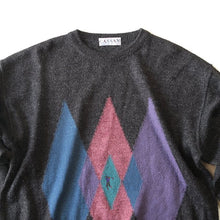 画像をギャラリービューアに読み込む, OLD ARGYLE PATTERN WOOL SWEATER (UNISEX)