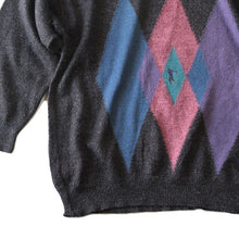 画像をギャラリービューアに読み込む, OLD ARGYLE PATTERN WOOL SWEATER (UNISEX)
