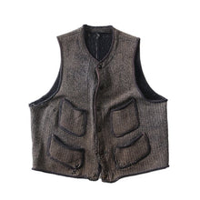 画像をギャラリービューアに読み込む, 1950's BROWN'S BEACH WOOL VEST (MEDIUM)