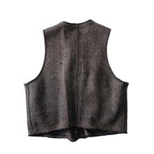 画像をギャラリービューアに読み込む, 1950's BROWN'S BEACH WOOL VEST (MEDIUM)