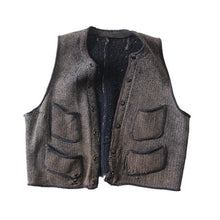 画像をギャラリービューアに読み込む, 1950's BROWN'S BEACH WOOL VEST (MEDIUM)
