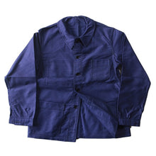 Load image into Gallery viewer, NOS 1950's FRENCH BLUE MOLESKIN WORK JACKET (MEDIUM)