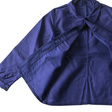 Load image into Gallery viewer, NOS 1950's FRENCH BLUE MOLESKIN WORK JACKET (MEDIUM)