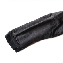 Load image into Gallery viewer, 1940's "LE MONT ST MICHEL" PACHWORK TWO TONE BLACK MOLESKIN JACKET (MEDIUM)