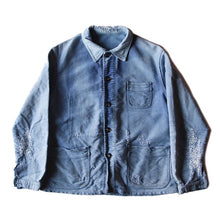 Load image into Gallery viewer, 1950's "LE MONT ST MICHEL" HOBO STYLE FADED MOLESKIN JACKET (MEDIUM)