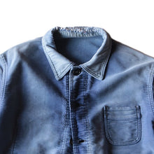 Load image into Gallery viewer, 1950's "LE MONT ST MICHEL" HOBO STYLE FADED MOLESKIN JACKET (MEDIUM)