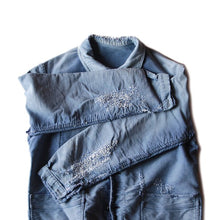 Load image into Gallery viewer, 1950's "LE MONT ST MICHEL" HOBO STYLE FADED MOLESKIN JACKET (MEDIUM)