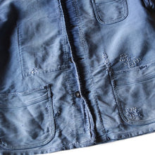 Load image into Gallery viewer, 1950's "LE MONT ST MICHEL" HOBO STYLE FADED MOLESKIN JACKET (MEDIUM)