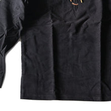 Load image into Gallery viewer, NOS 1960's "SEARS" BLACK VELOUE LACE UP PULLOVER (SMALL)