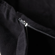 Load image into Gallery viewer, NOS 1960's "SEARS" BLACK VELOUE LACE UP PULLOVER (SMALL)