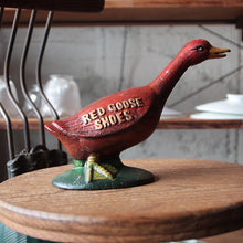 Load image into Gallery viewer, VINTAGE "RED GOOSE SHOES" CAST IRON ADVERTISING