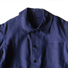 Load image into Gallery viewer, NOS ~ 1960's FRENCH WORK JACKET HEAVY COTTON TWILL (LARGE)