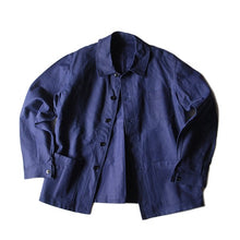 Load image into Gallery viewer, NOS ~ 1960's FRENCH WORK JACKET HEAVY COTTON TWILL (LARGE)