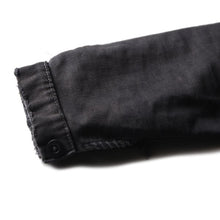 Load image into Gallery viewer, 1940's ~ "LE MONT ST MICHEL" BLACK MOLESKIN WORK JACKET WITH DIAMOND POCKET (MEDUM)