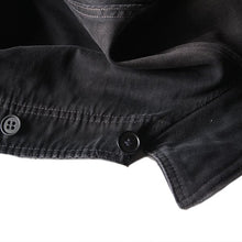 Load image into Gallery viewer, 1940's ~ "LE MONT ST MICHEL" BLACK MOLESKIN WORK JACKET WITH DIAMOND POCKET (MEDUM)
