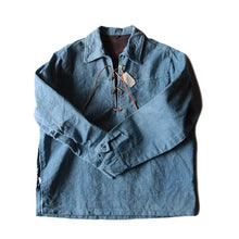 Load image into Gallery viewer, NOS 1960's FLANNEL DENIM LACEUP PULLOVER (LARGE)