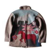画像をギャラリービューアに読み込む, 1990's "POLO COUNTRY" AMERICAN FLAG WOOL CARDIGAN (UNISEX) MINT CONDITION