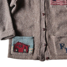 画像をギャラリービューアに読み込む, 1990's "POLO COUNTRY" AMERICAN FLAG WOOL CARDIGAN (UNISEX) MINT CONDITION